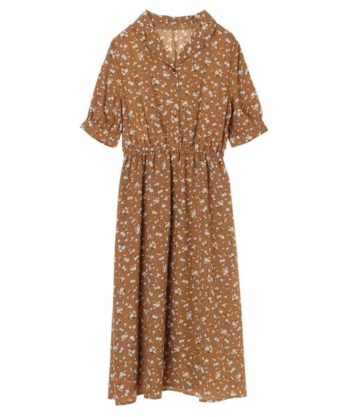 earth music&ecology（アースミュージックアンドエコロジー）の「花柄開襟ワンピース＊（ワンピース・レディース・ブラック/ブラウン/ボルドー・FREE）」の18枚目の写真