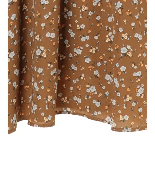 earth music&ecology（アースミュージックアンドエコロジー）の「花柄開襟ワンピース＊（ワンピース・レディース・ブラック/ブラウン/ボルドー・FREE）」の4枚目の写真