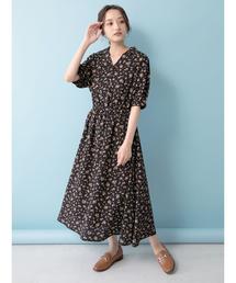 earth music&ecology | 花柄開襟ワンピース(ワンピース)
