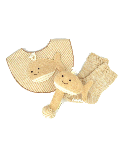 【pompkinsbaby（ポプキンズベビー）】くじらギフトセット（ベビーギフト）｜pompkins baby（ポプキンズベビー）