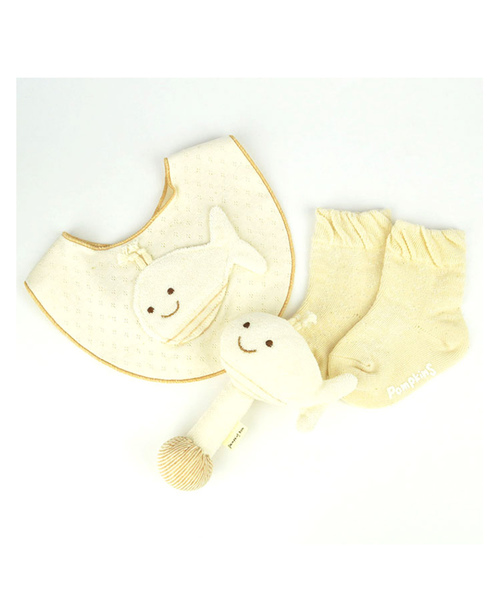 【pompkinsbaby（ポプキンズベビー）】くじらギフトセット（ベビーギフト）｜pompkins baby（ポプキンズベビー）