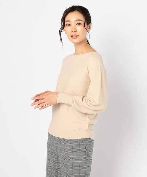 NOLLEY’S(ノーリーズ)の「ボートネックホールガーメントプルオーバーニット(ニット/セーター・レディース・ピンク/ブルー/アイボリー/ミント/ラベンダー・2)」の2枚目の写真