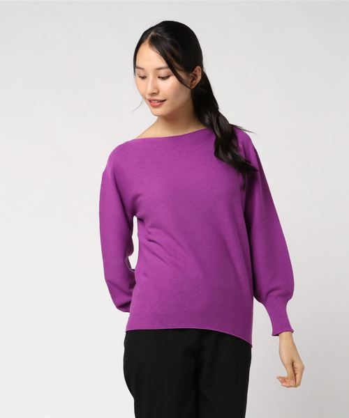 NOLLEY’S(ノーリーズ)の「ボートネックホールガーメントプルオーバーニット(ニット/セーター・レディース・ピンク/ブルー/アイボリー/ミント/ラベンダー・2)」の12枚目の写真