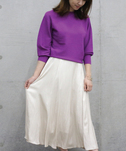 NOLLEY’S(ノーリーズ)の「ボートネックホールガーメントプルオーバーニット(ニット/セーター・レディース・ピンク/ブルー/アイボリー/ミント/ラベンダー・2)」の10枚目の写真