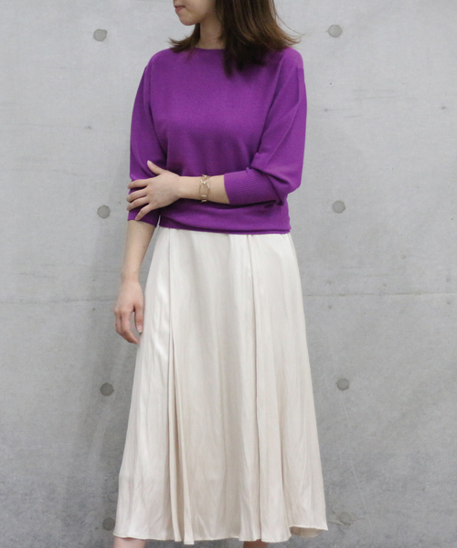 NOLLEY’S(ノーリーズ)の「ボートネックホールガーメントプルオーバーニット(ニット/セーター・レディース・ピンク/ブルー/アイボリー/ミント/ラベンダー・2)」の9枚目の写真