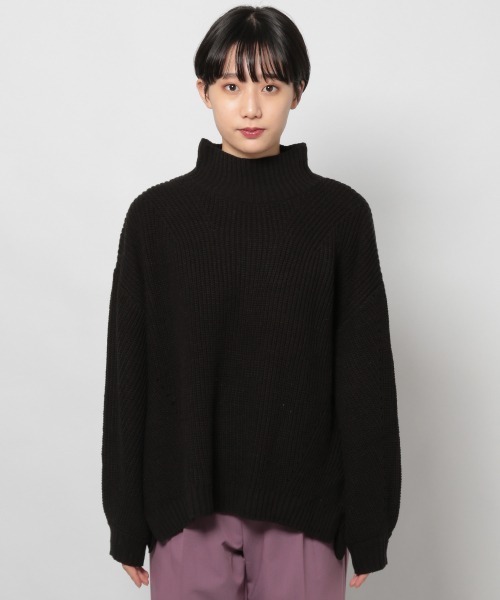 PAGEBOY(ページボーイ)の「アゼハイネックプルオーバー(ニット/セーター・レディース・モカ/オフホワイト/ブルー/ブラック・FREE)」の18枚目の写真