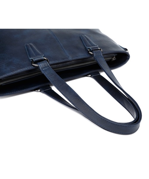 GUSCIO UOMO（グッシオ ウォーモ）の「【グッシオ ウォーモ】PUレザー　２WAYシンプルトートバッグ（ビジネスバッグ・メンズ・ブラック/ネイビー/ブラウン/グレー・FREE）」の11枚目の写真