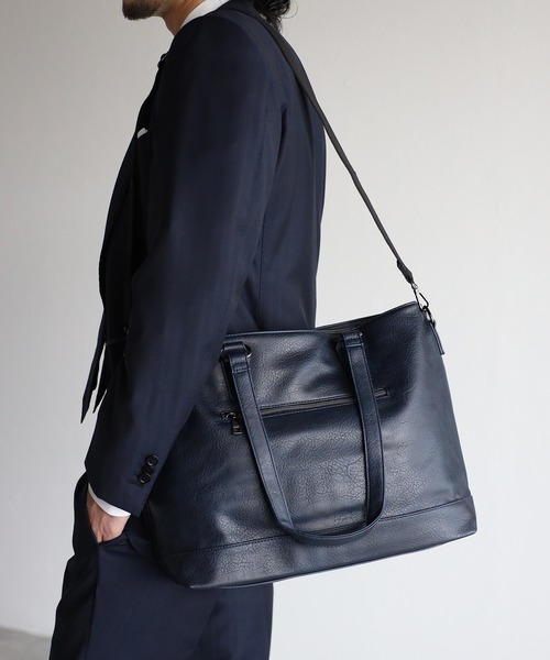 セール】【グッシオ ウォーモ】PUレザー 2WAYシンプルトートバッグ