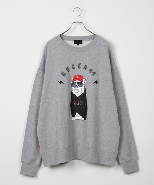 BUCCA 44（ブッカフォーティーフォー）の「【BUCCA 44】サングラスフレブルクルーネックスウェット（スウェット・メンズ・杢グレー/ホワイト/パープル・XXX-LARGE/XX-LARGE/MEDIUM/LARGE/X-LARGE）」の2枚目の写真