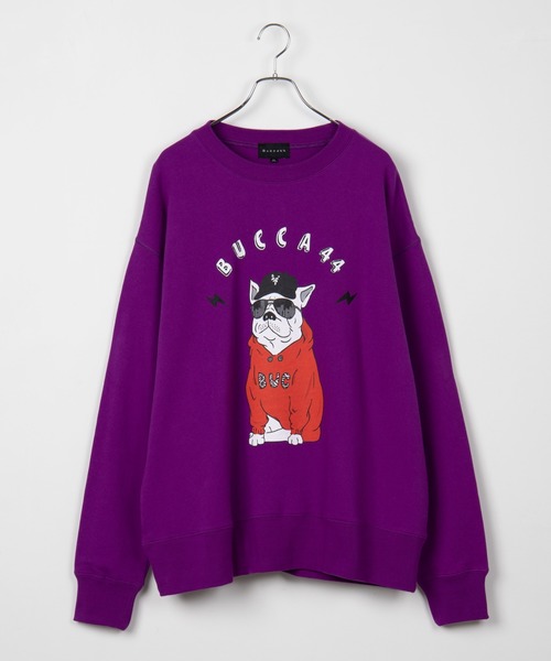 BUCCA 44（ブッカフォーティーフォー）の「【BUCCA 44】サングラスフレブルクルーネックスウェット（スウェット・メンズ・杢グレー/ホワイト/パープル・XXX-LARGE/XX-LARGE/MEDIUM/LARGE/X-LARGE）」の3枚目の写真