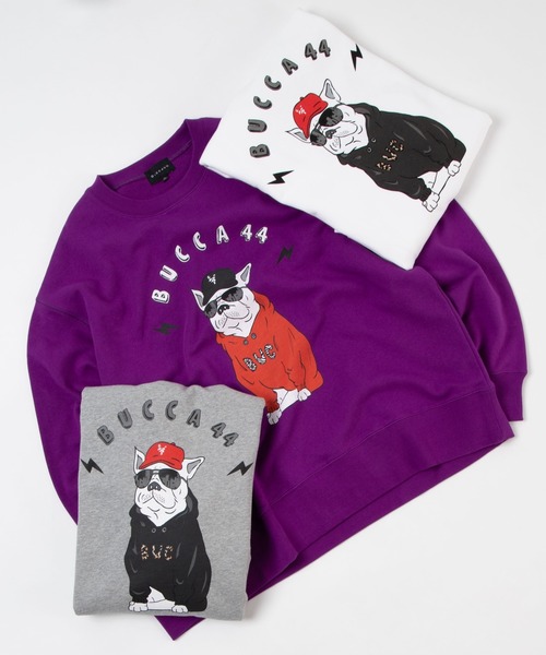 BUCCA 44（ブッカフォーティーフォー）の「【BUCCA 44】サングラスフレブルクルーネックスウェット（スウェット・メンズ・杢グレー/ホワイト/パープル・XXX-LARGE/XX-LARGE/MEDIUM/LARGE/X-LARGE）」の10枚目の写真