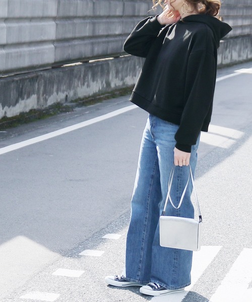 reca（レカ）の「バックスリットパーカー（パーカー・レディース・ブラック/オートミール/杢グレー/ブルー系その他/ラベンダー・M）」の13枚目の写真