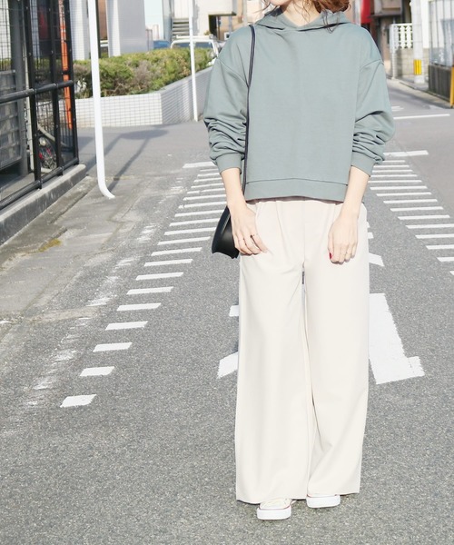 reca（レカ）の「バックスリットパーカー（パーカー・レディース・ブラック/オートミール/杢グレー/ブルー系その他/ラベンダー・M）」の17枚目の写真