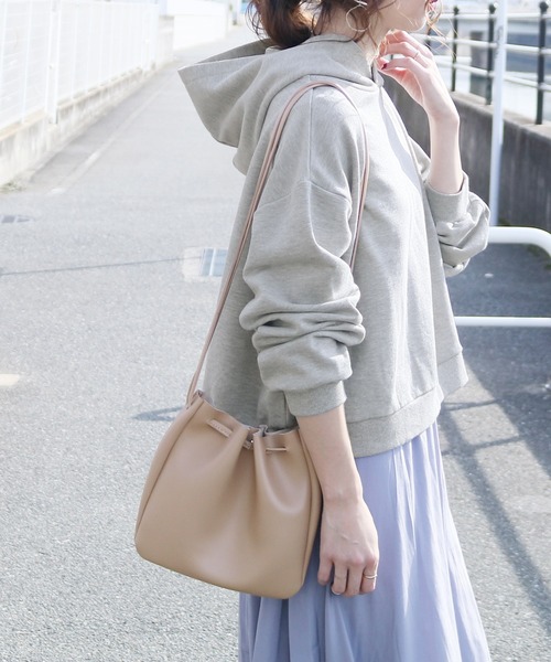 reca（レカ）の「バックスリットパーカー（パーカー・レディース・ブラック/オートミール/杢グレー/ブルー系その他/ラベンダー・M）」の6枚目の写真