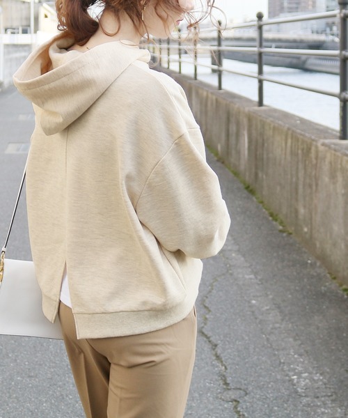 reca（レカ）の「バックスリットパーカー（パーカー・レディース・ブラック/オートミール/杢グレー/ブルー系その他/ラベンダー・M）」の8枚目の写真