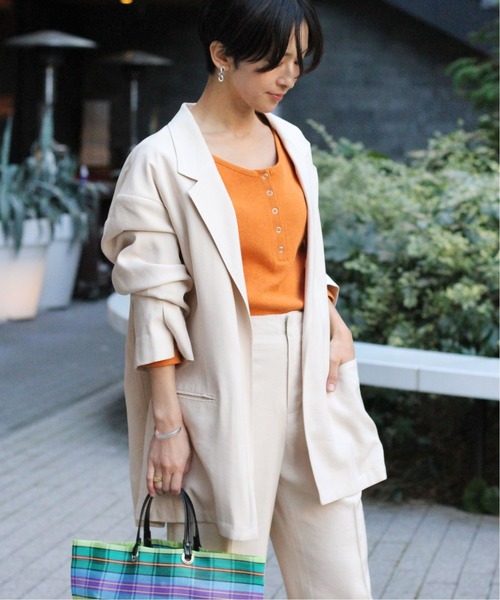 JOURNAL STANDARD relume(ジャーナルスタンダード レリューム)の「ワイドシルエットジャケット◆(テーラードジャケット)」|アイボリー
