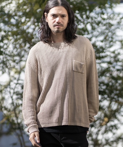 セール Mn2130 ワッフルポケットニット ニット セーター Cambio カンビオ のファッション