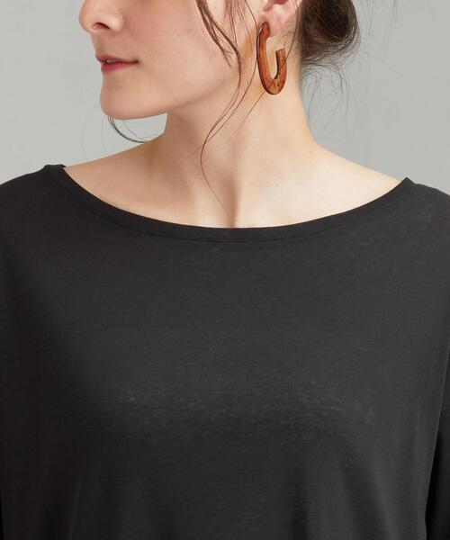 green label relaxing（グリーンレーベルリラクシング）の「FM フライス シアー ロングスリーブ プルオーバー カットソー（Tシャツ/カットソー・レディース・オフホワイト/パープル/ダークグレー・FREE）」の4枚目の写真