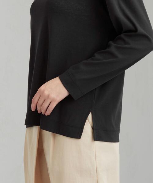 green label relaxing（グリーンレーベルリラクシング）の「FM フライス シアー ロングスリーブ プルオーバー カットソー（Tシャツ/カットソー・レディース・オフホワイト/パープル/ダークグレー・FREE）」の20枚目の写真