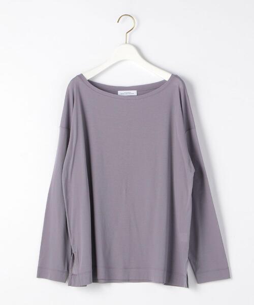 green label relaxing（グリーンレーベルリラクシング）の「FM フライス シアー ロングスリーブ プルオーバー カットソー（Tシャツ/カットソー・レディース・オフホワイト/パープル/ダークグレー・FREE）」の14枚目の写真
