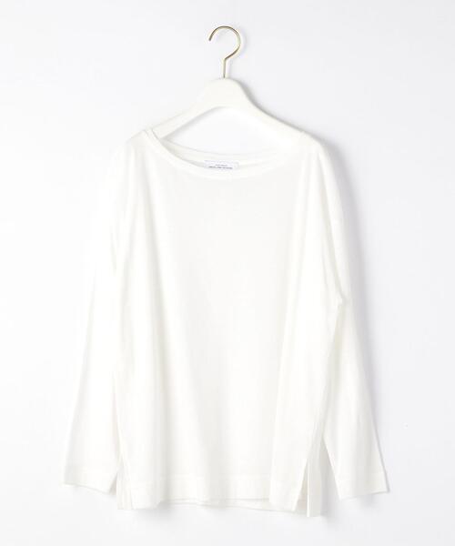 green label relaxing（グリーンレーベルリラクシング）の「FM フライス シアー ロングスリーブ プルオーバー カットソー（Tシャツ/カットソー・レディース・オフホワイト/パープル/ダークグレー・FREE）」の9枚目の写真