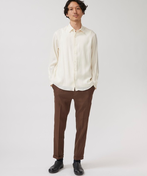 MR.OLIVE（ミスターオリーブ）の「【MR.OLIVE】センタープレステーパードパンツ / M-18102（スラックス・メンズ・ブラック/ブラウン・MEDIUM/LARGE/X-SMALL/SMALL）」の11枚目の写真