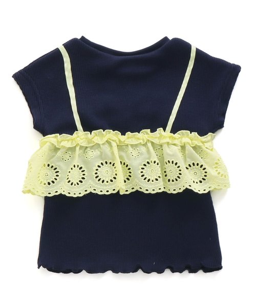 apres les cours（アプレレクール）の「/レースビスチェTシャツ（Tシャツ/カットソー・キッズ・ピンク/ネイビー/その他2・90/110/140/100/120/130/80）」の8枚目の写真