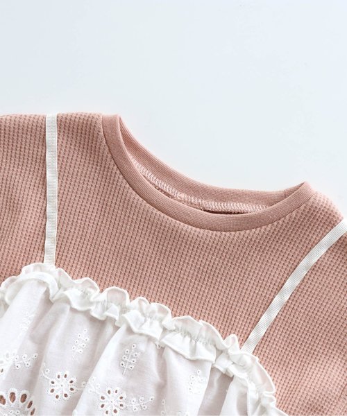 apres les cours（アプレレクール）の「/レースビスチェTシャツ（Tシャツ/カットソー・キッズ・ピンク/ネイビー/その他2・90/110/140/100/120/130/80）」の10枚目の写真