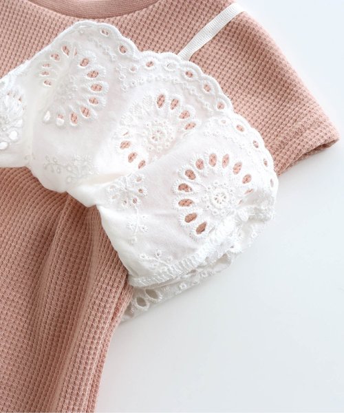 apres les cours（アプレレクール）の「/レースビスチェTシャツ（Tシャツ/カットソー・キッズ・ピンク/ネイビー/その他2・90/110/140/100/120/130/80）」の12枚目の写真