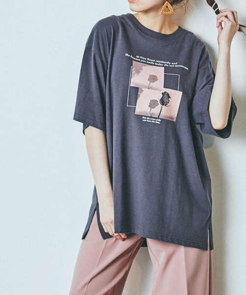 WEGO（ウィゴー）の「WEGO/アソートフォトプリントTシャツ（Tシャツ/カットソー・レディース・ホワイト/スミクロ/サックスブルー/グリーン系その他・FREE）」の3枚目の写真