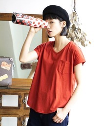 【汗が染みない！シンプルT】 汗しみない ポケットTシャツ［Vネック］ 汗染み防止