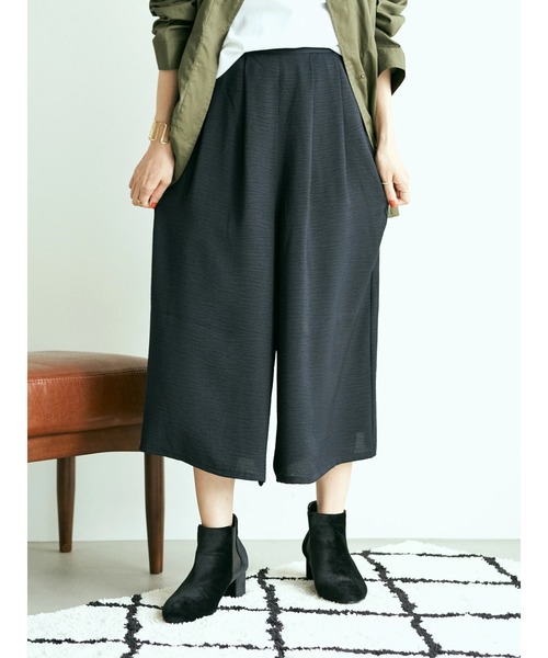 earth music&ecology（アースミュージックアンドエコロジー）の「タックフレアスカーチョ ＊（その他パンツ・レディース・ネイビー/イエロー/キャメル/ドット/ブルーグリーン/ブラック系その他5・FREE）」の13枚目の写真