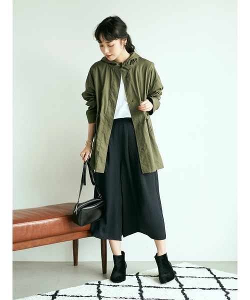 earth music&ecology（アースミュージックアンドエコロジー）の「タックフレアスカーチョ ＊（その他パンツ・レディース・ネイビー/イエロー/キャメル/ドット/ブルーグリーン/ブラック系その他5・FREE）」の15枚目の写真