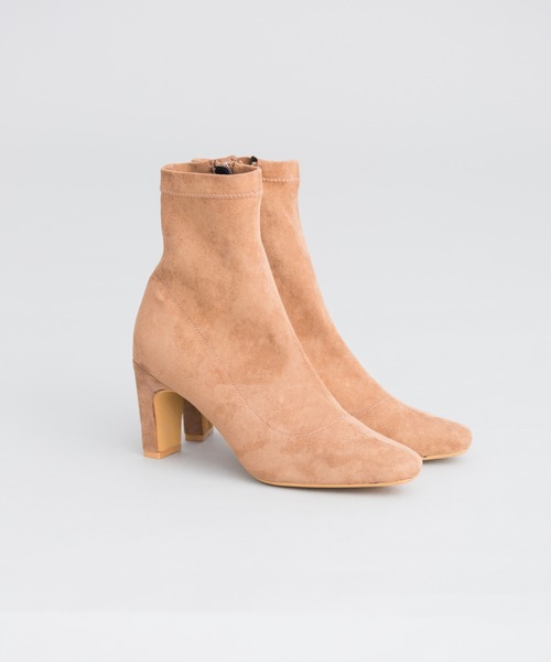 prose verse（プロズヴェール）の「スクエアトゥストレッチショートブーツ（ブーツ・レディース・ブラック/ブラック系その他/アイボリー/モカ・SMALL/MEDIUM/LARGE/X-LARGE）」の4枚目の写真