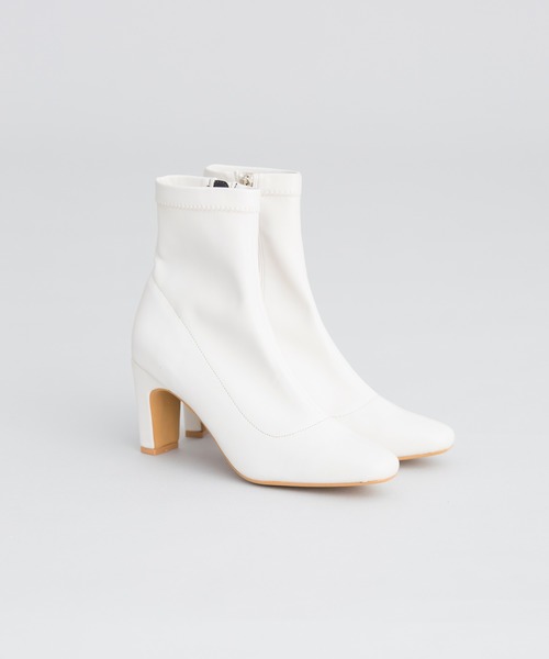 prose verse（プロズヴェール）の「スクエアトゥストレッチショートブーツ（ブーツ・レディース・ブラック/ブラック系その他/アイボリー/モカ・SMALL/MEDIUM/LARGE/X-LARGE）」の5枚目の写真