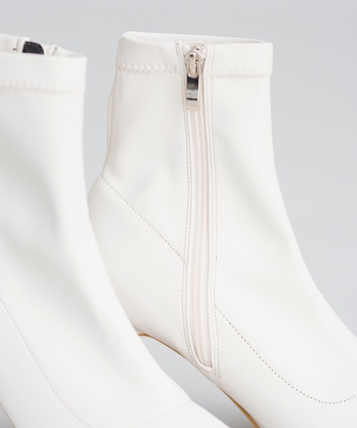 prose verse（プロズヴェール）の「スクエアトゥストレッチショートブーツ（ブーツ・レディース・ブラック/ブラック系その他/アイボリー/モカ・SMALL/MEDIUM/LARGE/X-LARGE）」の9枚目の写真