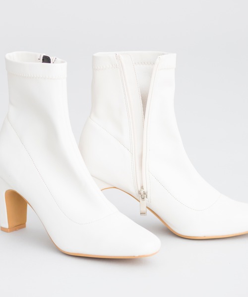 prose verse（プロズヴェール）の「スクエアトゥストレッチショートブーツ（ブーツ・レディース・ブラック/ブラック系その他/アイボリー/モカ・SMALL/MEDIUM/LARGE/X-LARGE）」の10枚目の写真