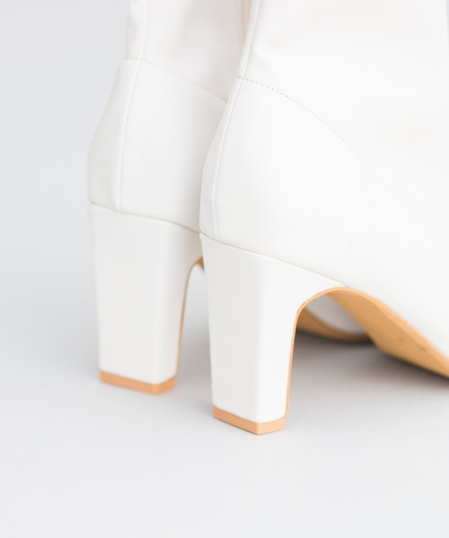 prose verse（プロズヴェール）の「スクエアトゥストレッチショートブーツ（ブーツ・レディース・ブラック/ブラック系その他/アイボリー/モカ・SMALL/MEDIUM/LARGE/X-LARGE）」の12枚目の写真