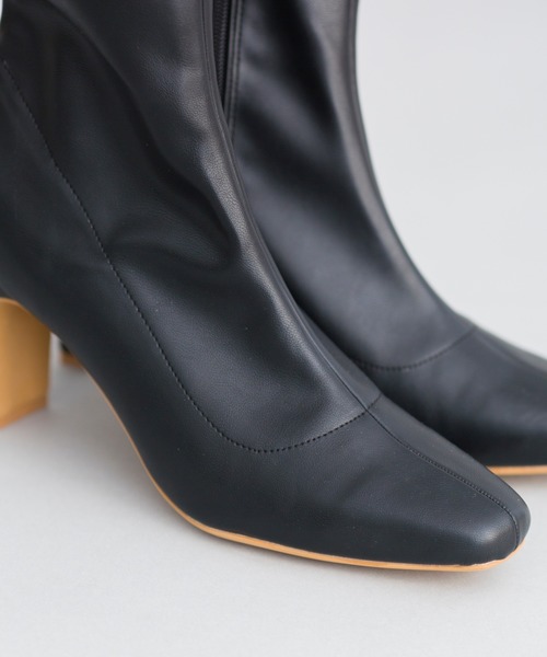prose verse（プロズヴェール）の「スクエアトゥストレッチショートブーツ（ブーツ・レディース・ブラック/ブラック系その他/アイボリー/モカ・SMALL/MEDIUM/LARGE/X-LARGE）」の17枚目の写真