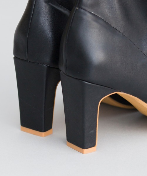 prose verse（プロズヴェール）の「スクエアトゥストレッチショートブーツ（ブーツ・レディース・ブラック/ブラック系その他/アイボリー/モカ・SMALL/MEDIUM/LARGE/X-LARGE）」の18枚目の写真