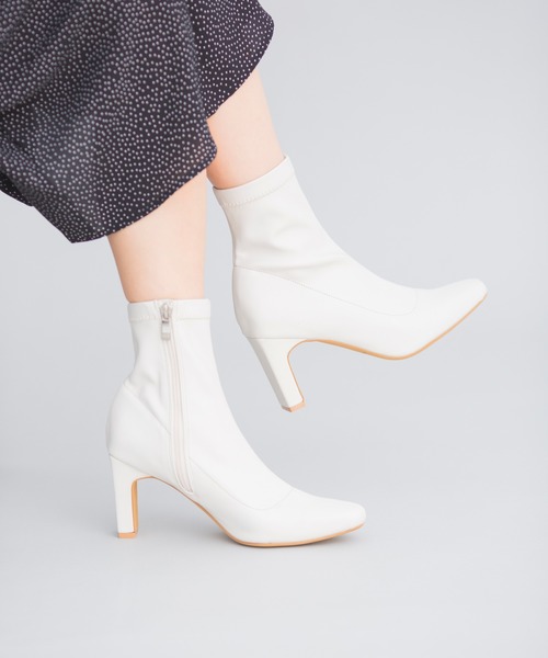 prose verse（プロズヴェール）の「スクエアトゥストレッチショートブーツ（ブーツ・レディース・ブラック/ブラック系その他/アイボリー/モカ・SMALL/MEDIUM/LARGE/X-LARGE）」の22枚目の写真