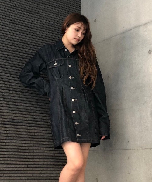 ENVYM(アンビー)の「デニムOP(ワンピース・レディース・インディゴブルー・FREE)」の4枚目の写真
