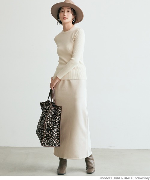 coca（coca）（コカ）の「フェイクスウェードタイトスカート（スカート・レディース・グレイッシュベージュ/アイボリー・ONE SIZE）」の7枚目の写真