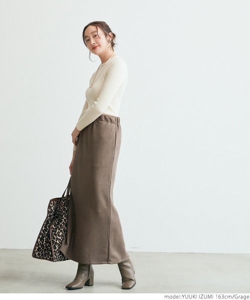 coca（coca）（コカ）の「フェイクスウェードタイトスカート（スカート・レディース・グレイッシュベージュ/アイボリー・ONE SIZE）」の11枚目の写真