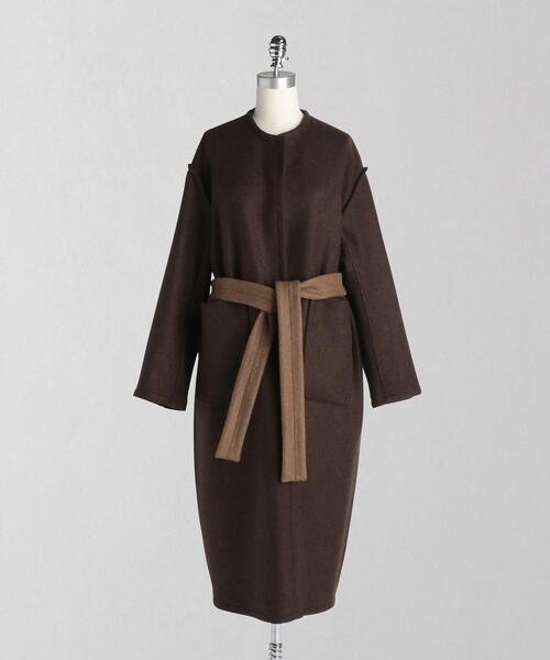 LOEFF（ロエフ）の「＜LOEFF（ロエフ）＞ フェルト ノーカラー コート