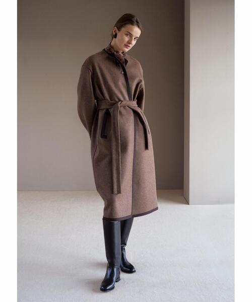 LOEFF（ロエフ）の「＜LOEFF（ロエフ）＞ フェルト ノーカラー コート 