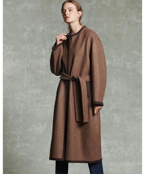 LOEFF（ロエフ）の「＜LOEFF（ロエフ）＞ フェルト ノーカラー コート