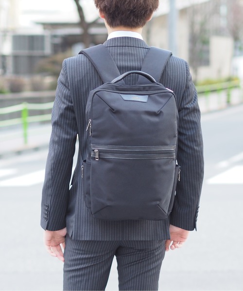 GUSCIO UOMO(グッシオ ウォーモ)の「【グッシオ ウォーモ】革付属リュックサック(バックパック/リュック・メンズ・ブラック/ダークブラウン/ネイビー・FREE)」の2枚目の写真