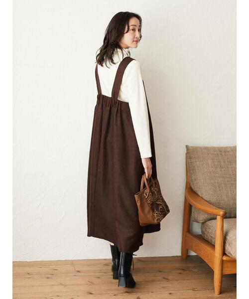 Green　Parks（グリーンパークス）の「ジャガードハイネックカットインナー＊（タンクトップ・レディース・ライトグレー/ブラック/オフホワイト/ライトベージュ・FREE）」の17枚目の写真