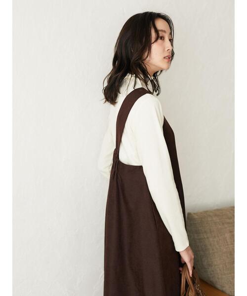 Green　Parks（グリーンパークス）の「ジャガードハイネックカットインナー＊（タンクトップ・レディース・ライトグレー/ブラック/オフホワイト/ライトベージュ・FREE）」の18枚目の写真